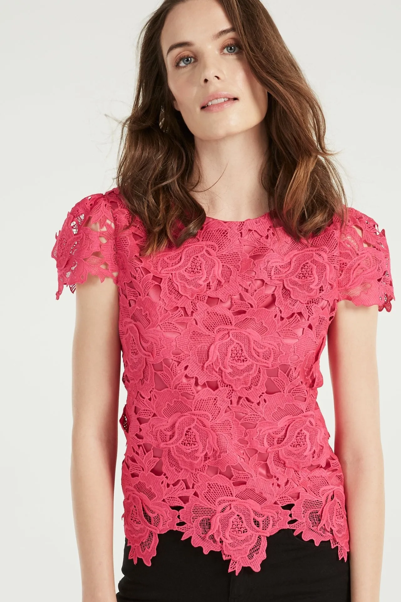 3D Floral Lace Top