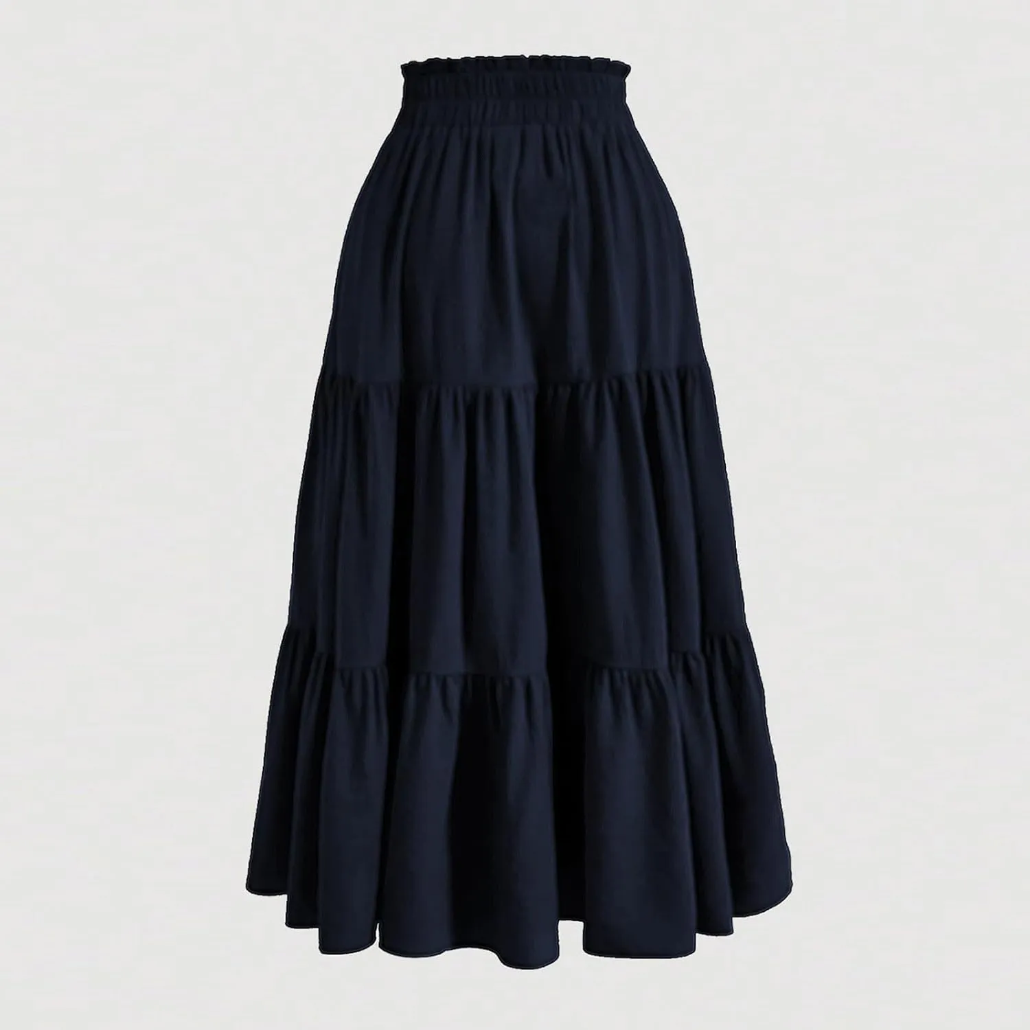 ADHOWBEW Summer Skirts for Women 2025 Pleated Casual Elastic Waist Smocked Boho Floral Trendy Vacation Sexy Flowy Skirt