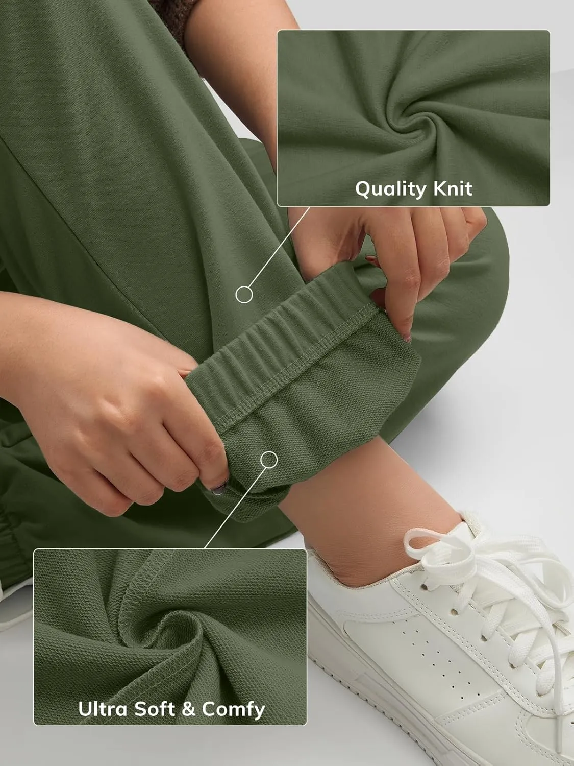 ATHMILE Women's High Waisted Sweatpants Workout Active Joggers Pants Baggy Lounge Bottoms