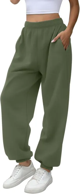 ATHMILE Women's High Waisted Sweatpants Workout Active Joggers Pants Baggy Lounge Bottoms
