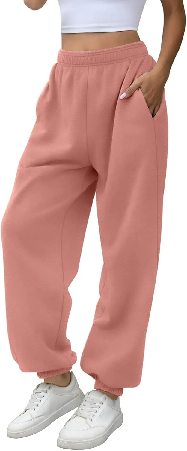 ATHMILE Women's High Waisted Sweatpants Workout Active Joggers Pants Baggy Lounge Bottoms