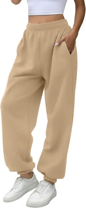 ATHMILE Women's High Waisted Sweatpants Workout Active Joggers Pants Baggy Lounge Bottoms