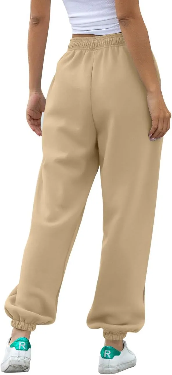 ATHMILE Women's High Waisted Sweatpants Workout Active Joggers Pants Baggy Lounge Bottoms