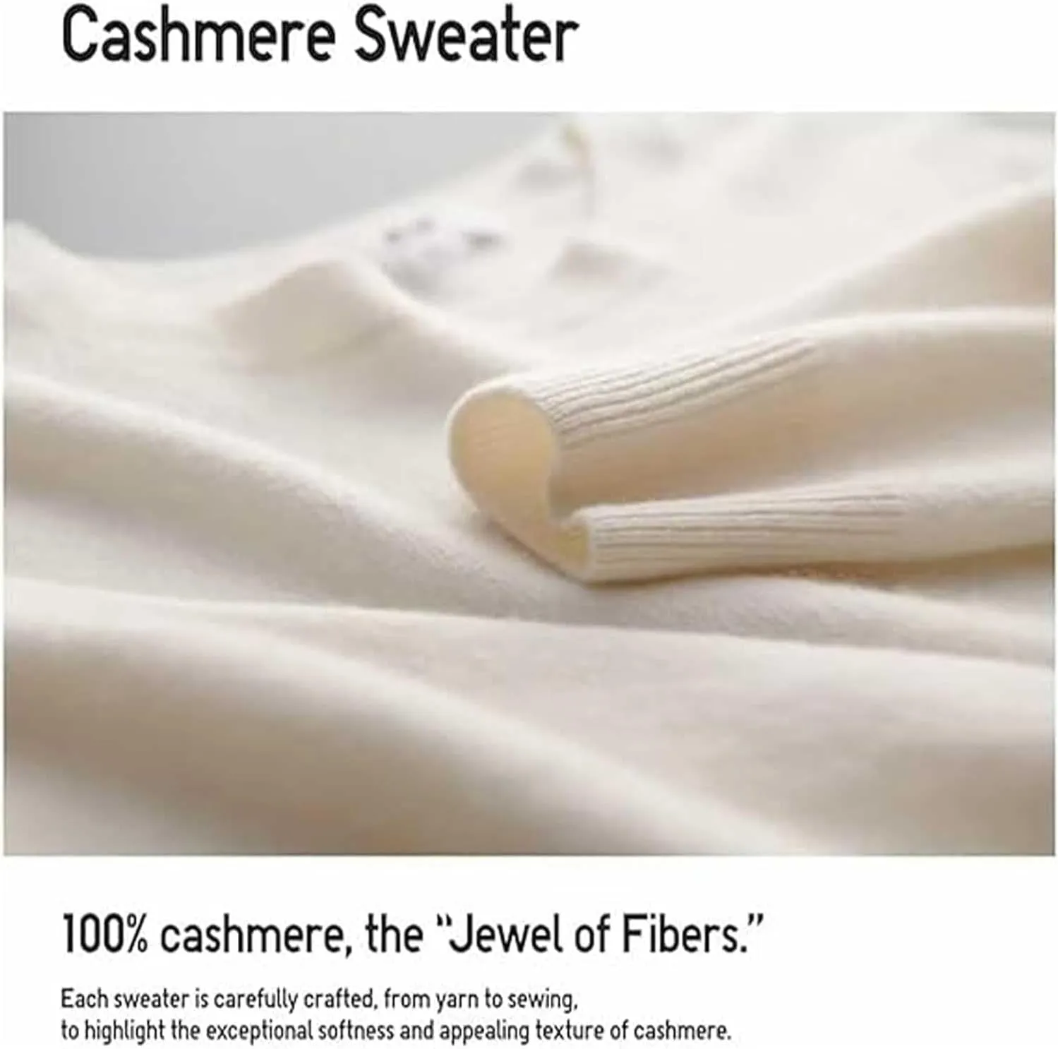 Cashmere Sweaters for Women,100% Cashmere Crew Neck Sweaters,Women's Long Sleeve Soft Pullover Cashmere Sweater