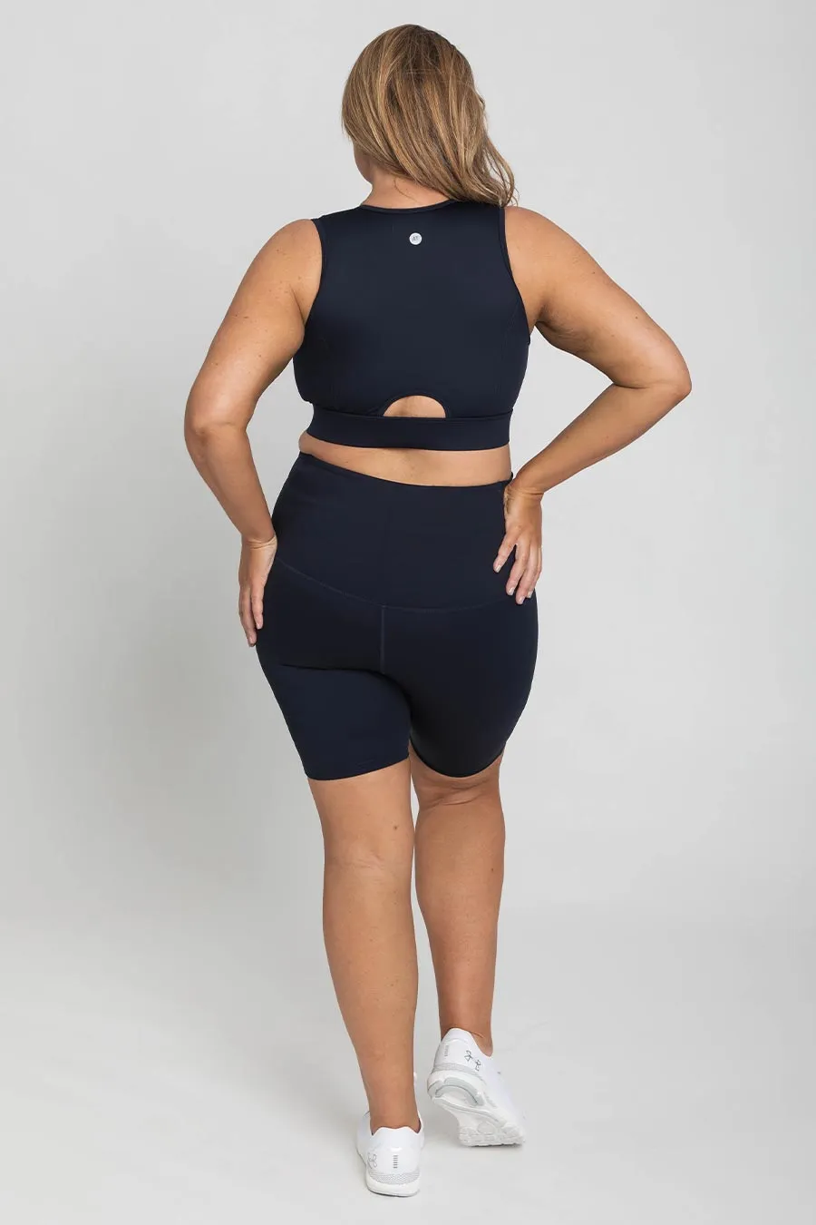 Core Pocket High Waisted Bike Short - Navy