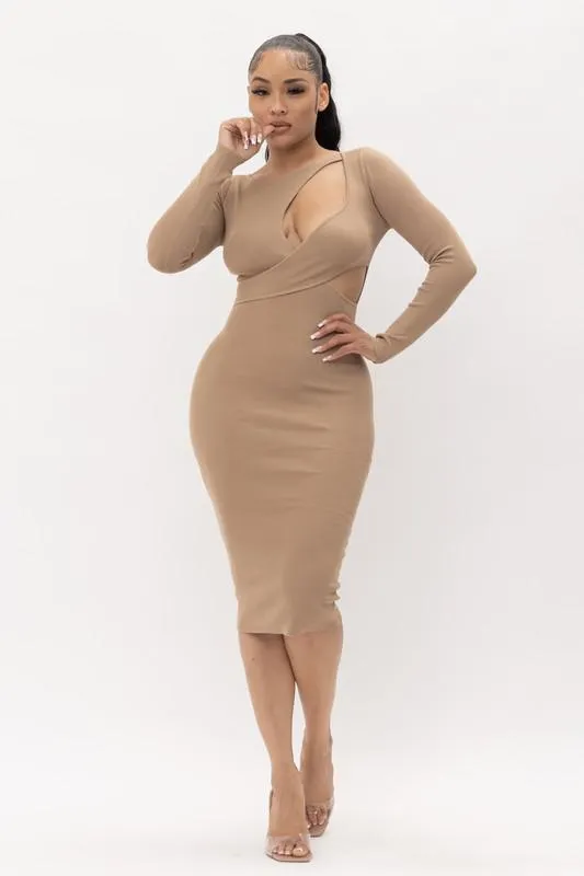 DOUBLE CUT OUT DRESS