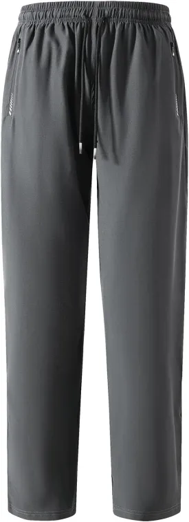 FoxQ Men's Sweatpants Quick Dry Jogger Hiking Pants with Secure Zipper Pockets Athletic Pants for Gym,Running,Workout