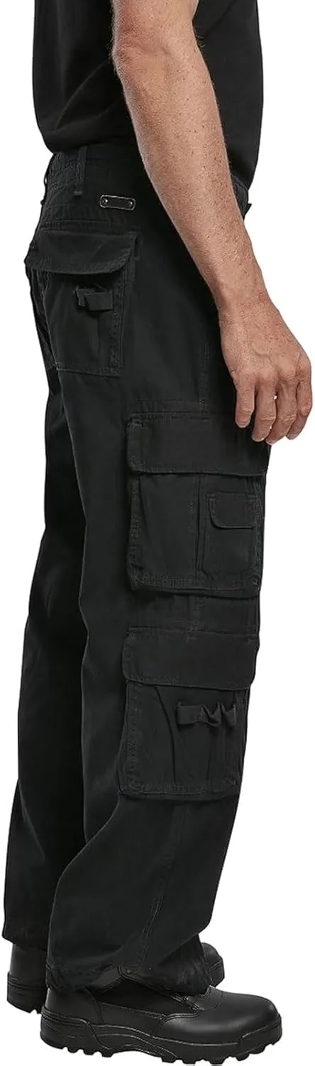 Individual Wear Men's Authentic Cotton Military-Style Loose-Fit Multi Pocket Casual Cargo Pants with Drawstring Legs