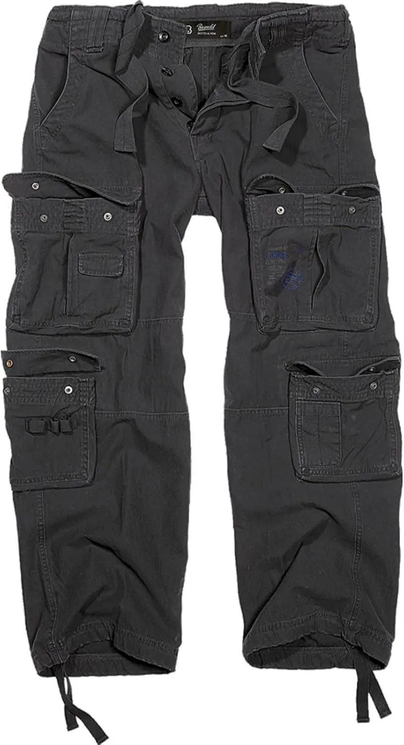 Individual Wear Men's Authentic Cotton Military-Style Loose-Fit Multi Pocket Casual Cargo Pants with Drawstring Legs