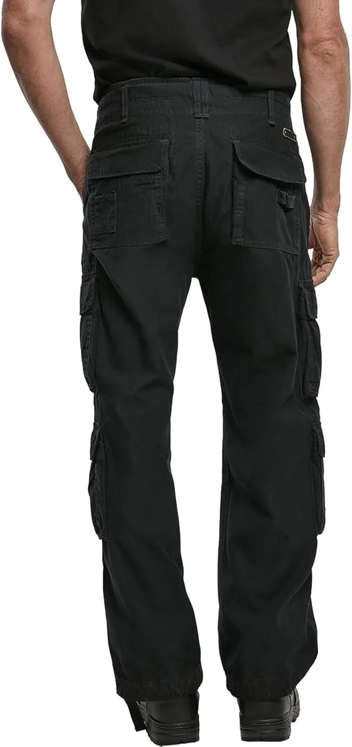 Individual Wear Men's Authentic Cotton Military-Style Loose-Fit Multi Pocket Casual Cargo Pants with Drawstring Legs