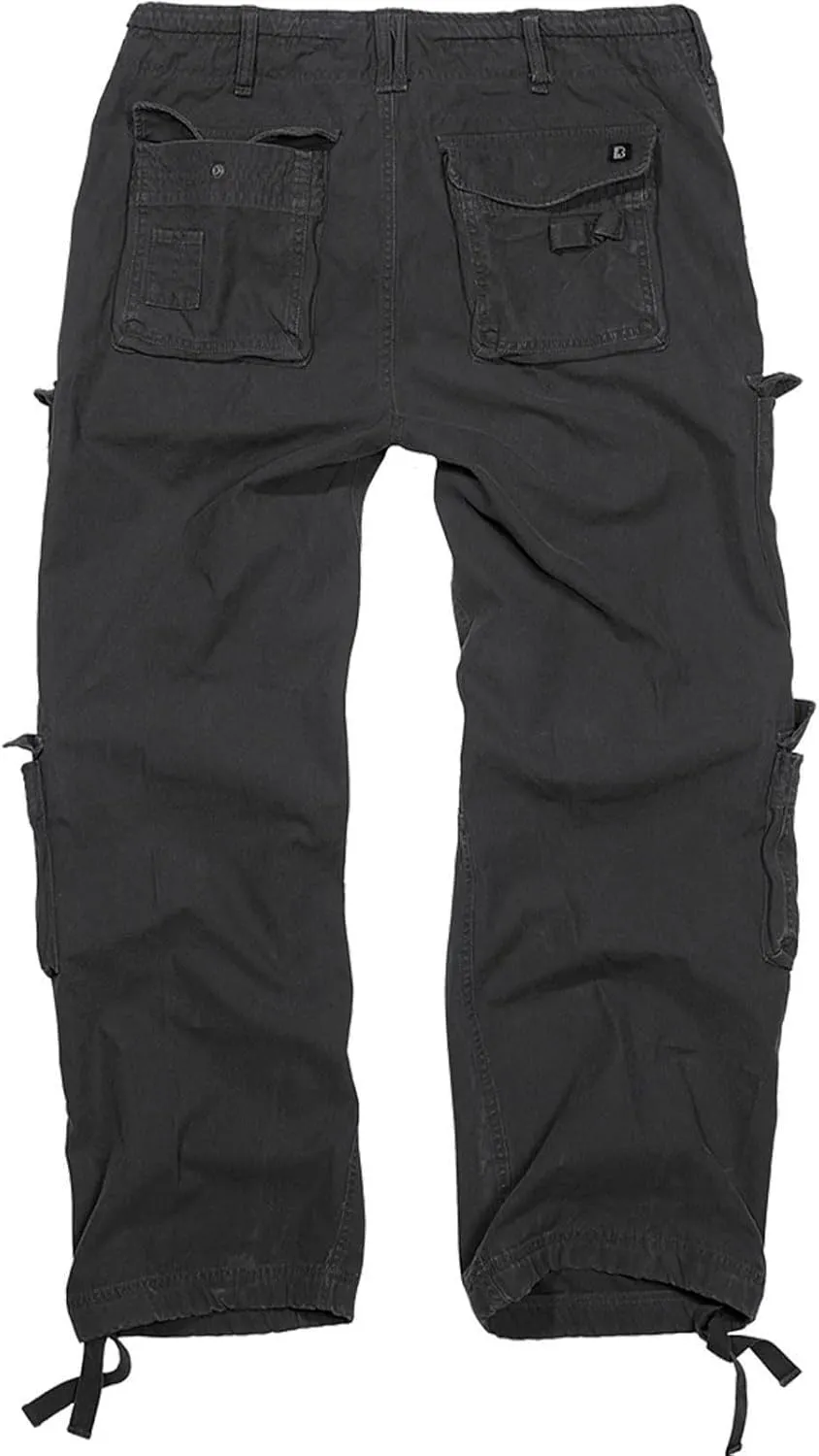 Individual Wear Men's Authentic Cotton Military-Style Loose-Fit Multi Pocket Casual Cargo Pants with Drawstring Legs