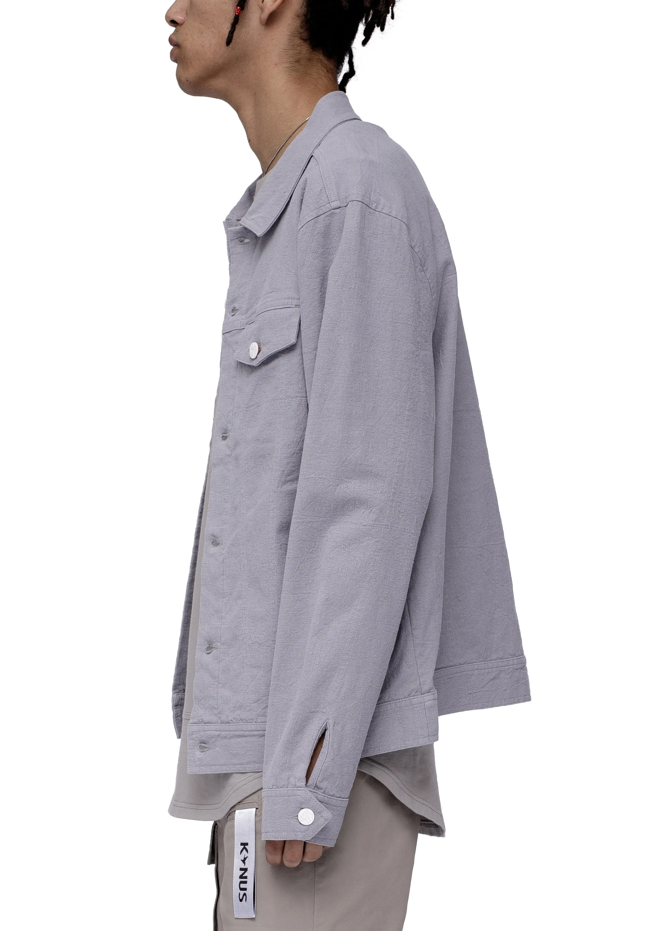 Konus Men's Bernard Trucker Jacket In Grey