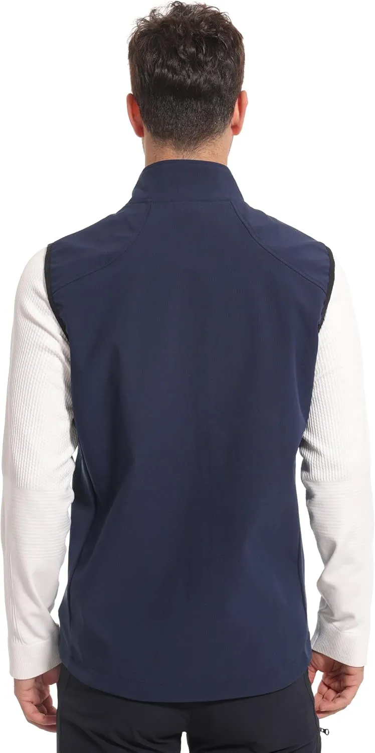 KUTOOK Mens Softshell Sleeveless Jacket Winter Warm Fleece Outerwear Vests for Cycling Golf Hiking