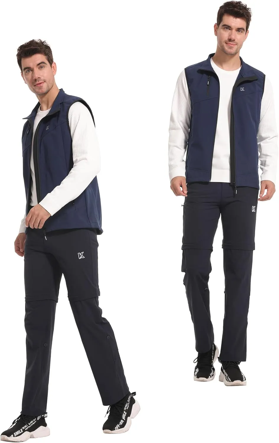 KUTOOK Mens Softshell Sleeveless Jacket Winter Warm Fleece Outerwear Vests for Cycling Golf Hiking