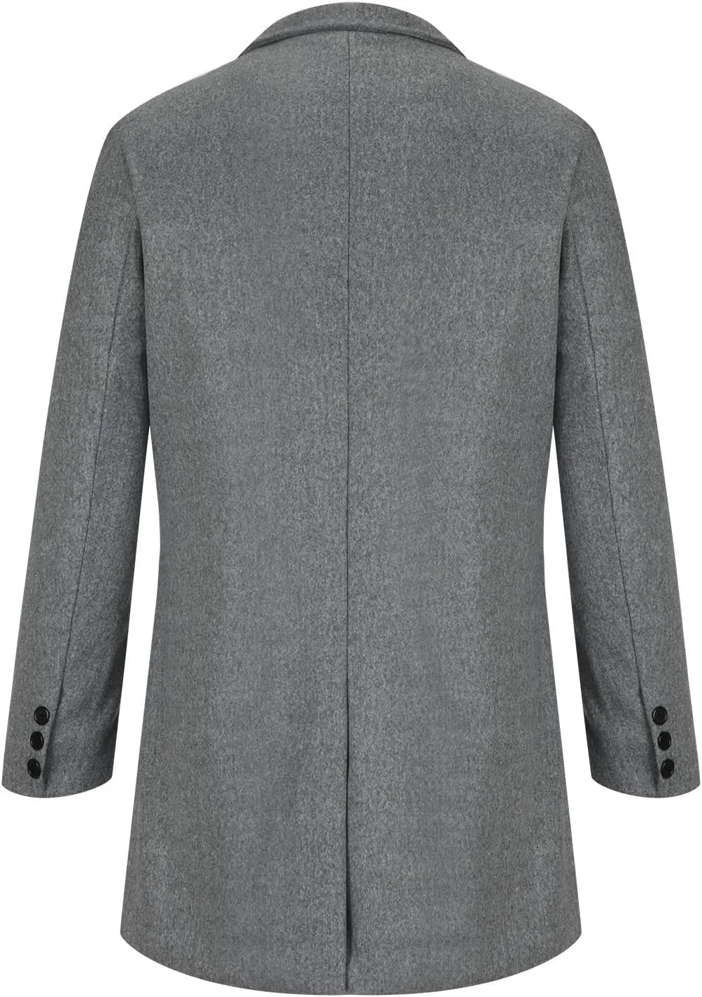 Long Trench Coats for Men Winter Jackets Wool Blend Peacoats Trendy Notched Lapel Overcoats Plus Size Jacket