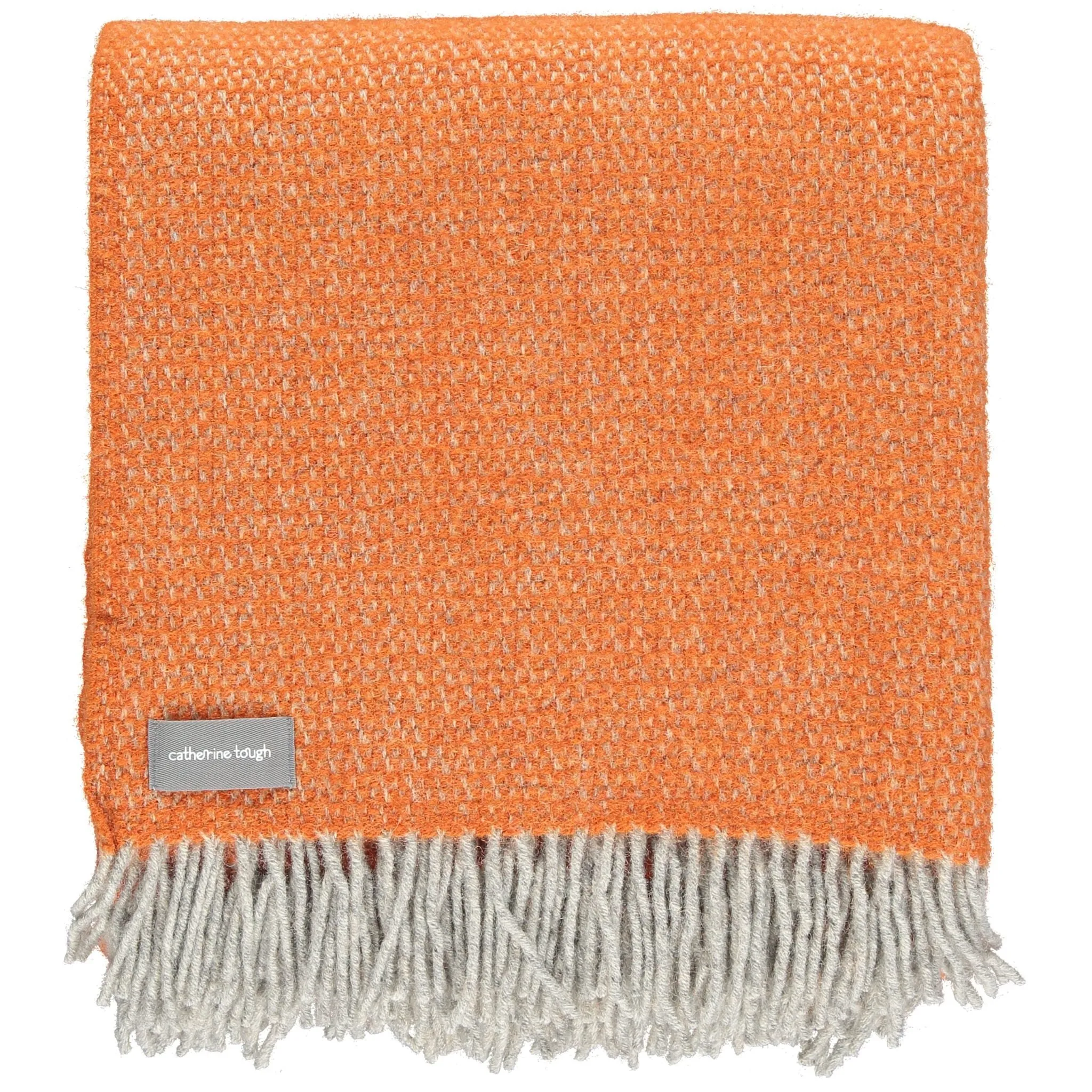 Orange Small Triangle Wool Throw