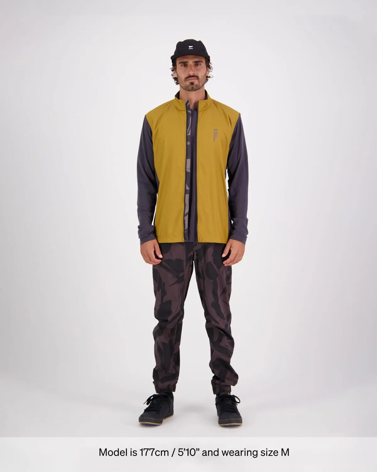 Redwood Merino Wind-Resistant Jersey - Shale Grey / Cumin Color