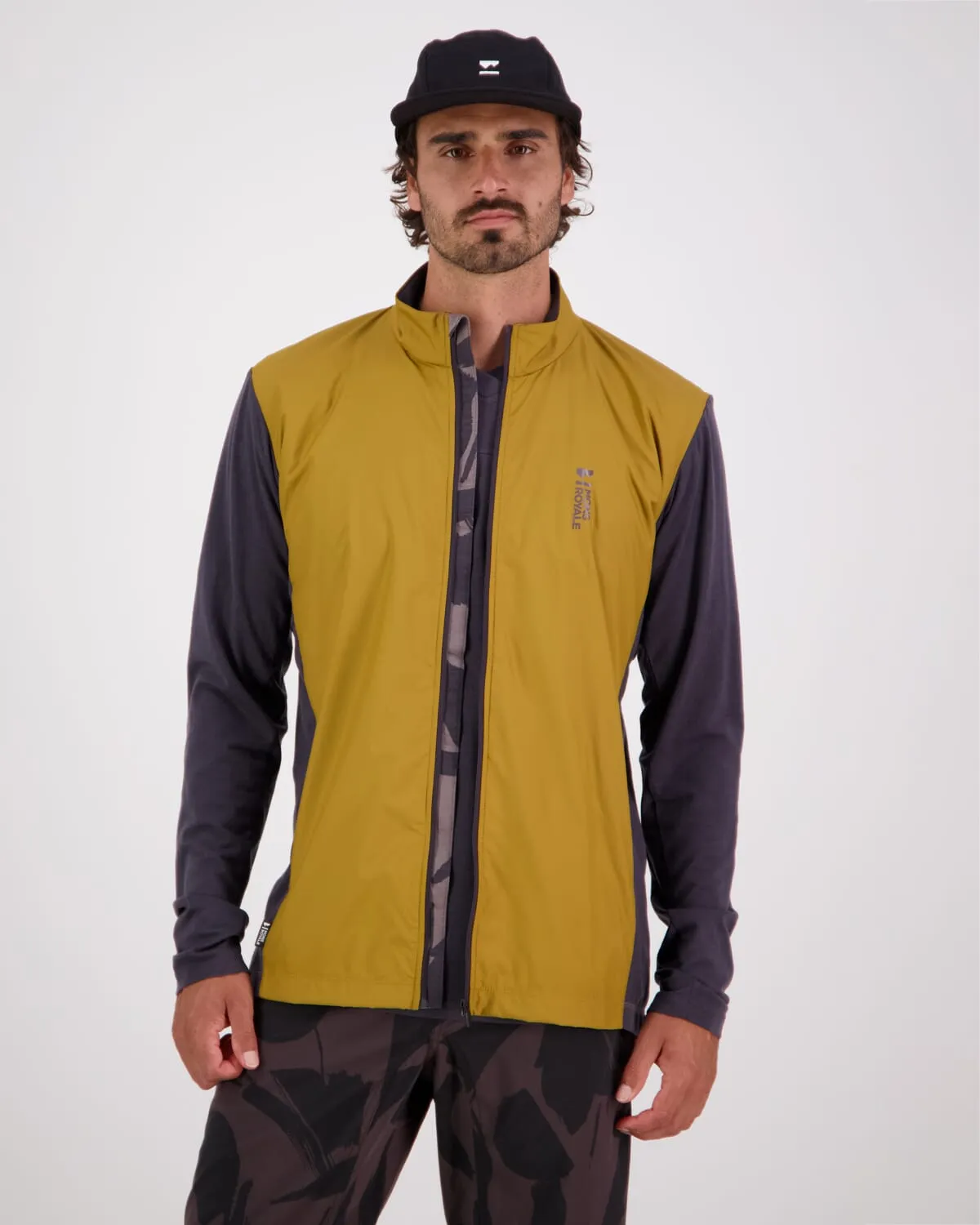 Redwood Merino Wind-Resistant Jersey - Shale Grey / Cumin Color