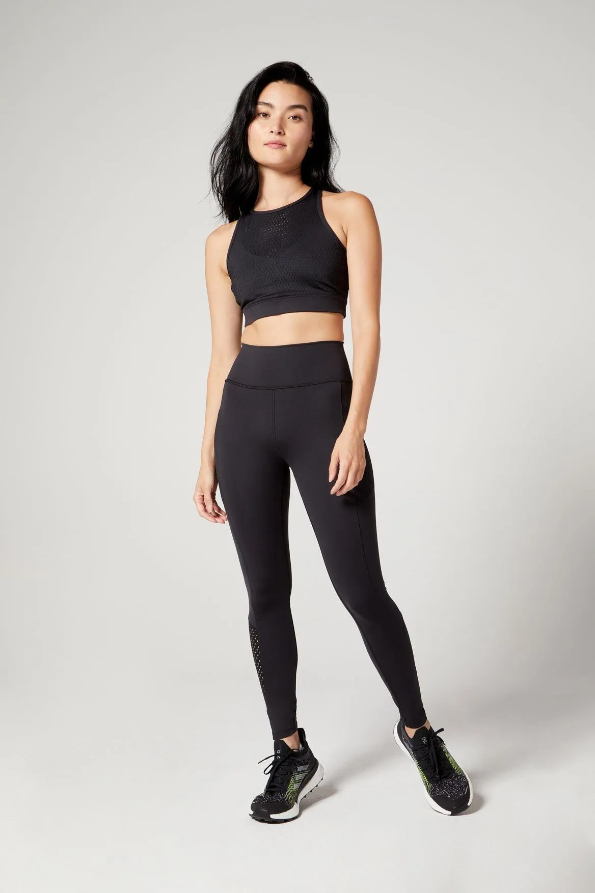 Rina Crossback Bra Athletic Mesh Jet Black