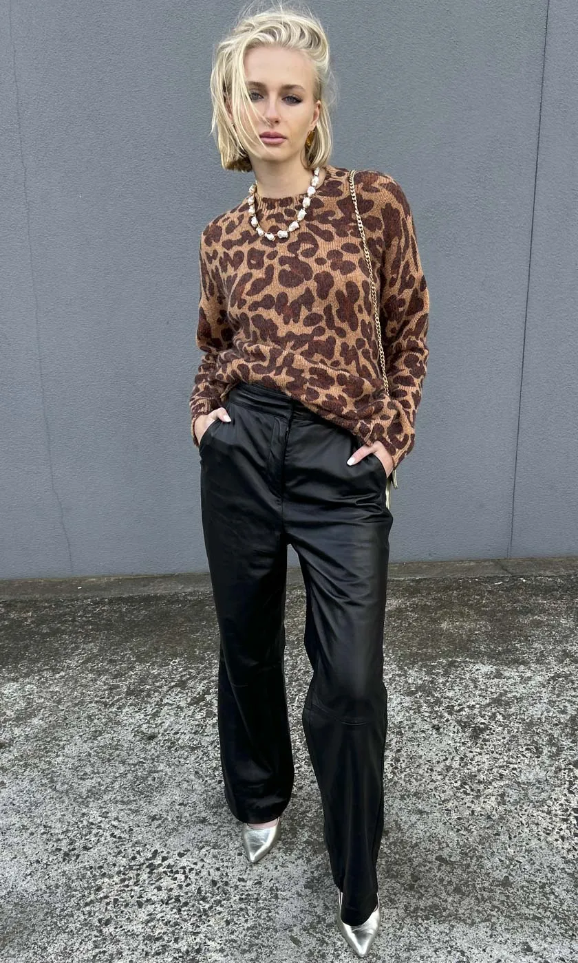 Sezane Camel Animal Crew