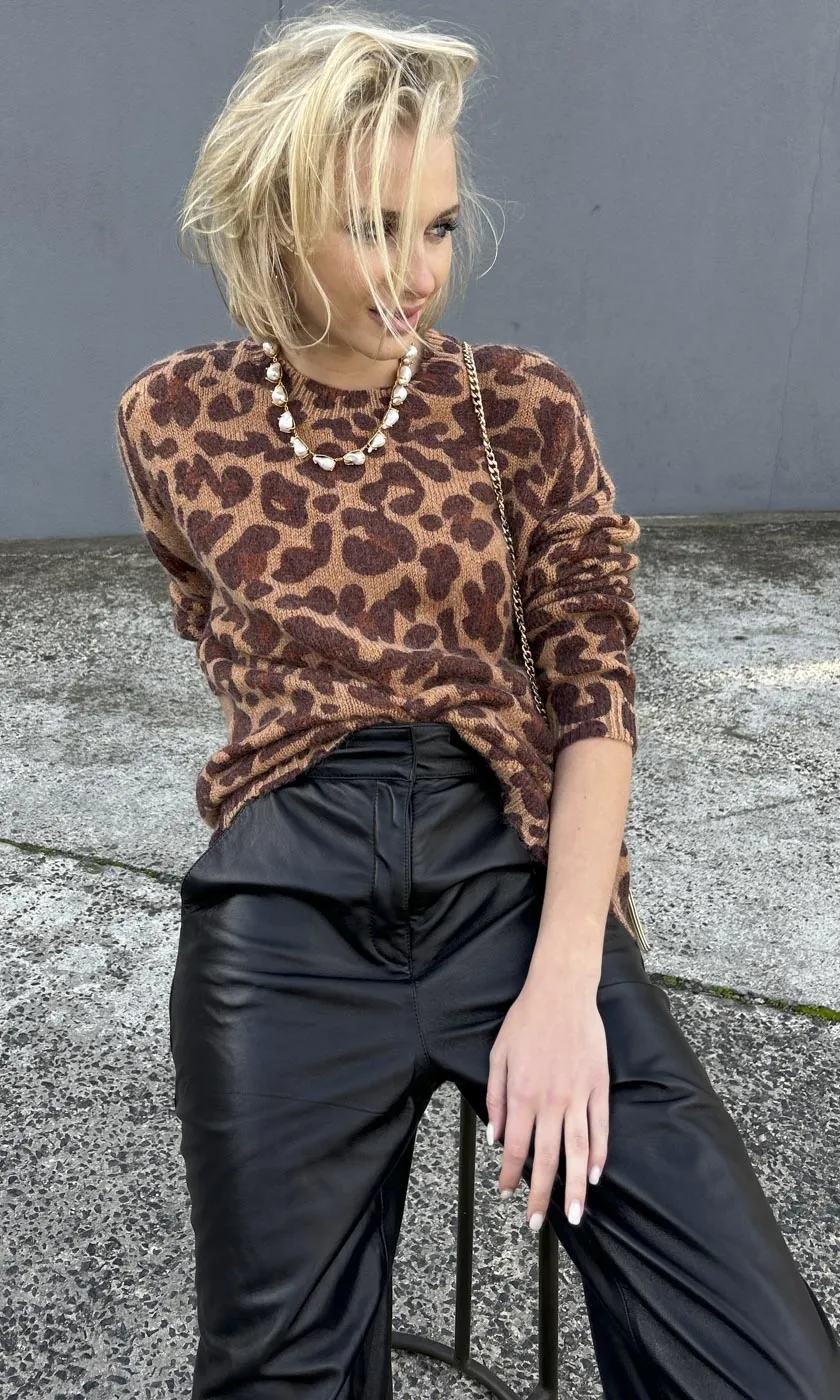 Sezane Camel Animal Crew