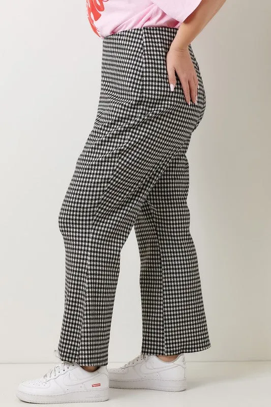Unbothered Spirit Black Gingham Pants (Plus)