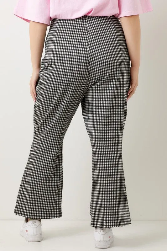Unbothered Spirit Black Gingham Pants (Plus)