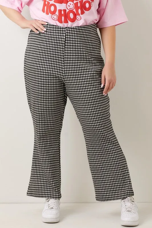Unbothered Spirit Black Gingham Pants (Plus)