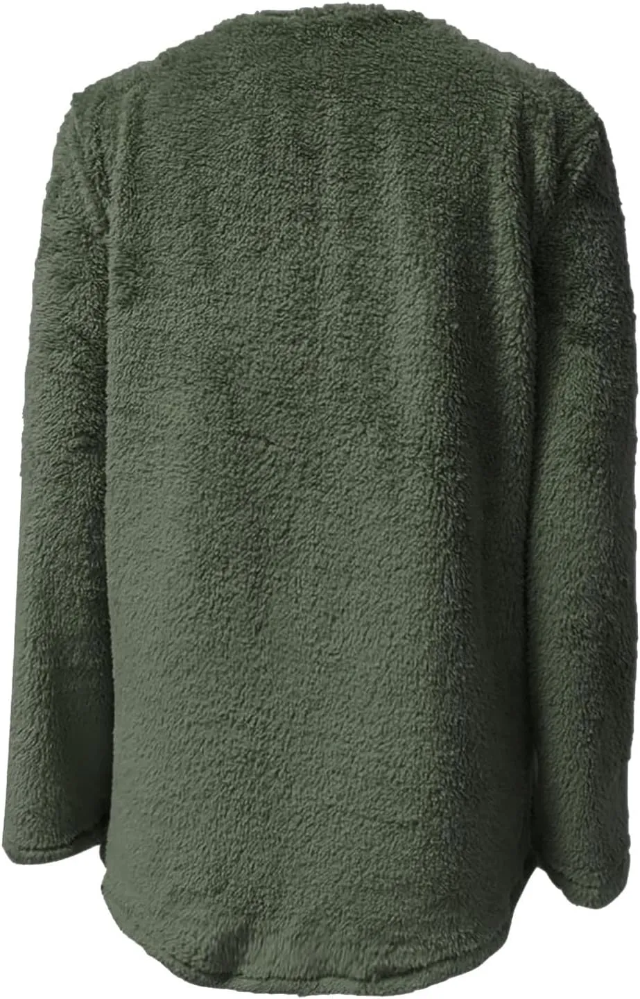 Womens Fleece Jacket Casual Long Sleeve Cropped Sherpa Button Down Fuzzy Warm Coats Fall Outerwear With Pockets