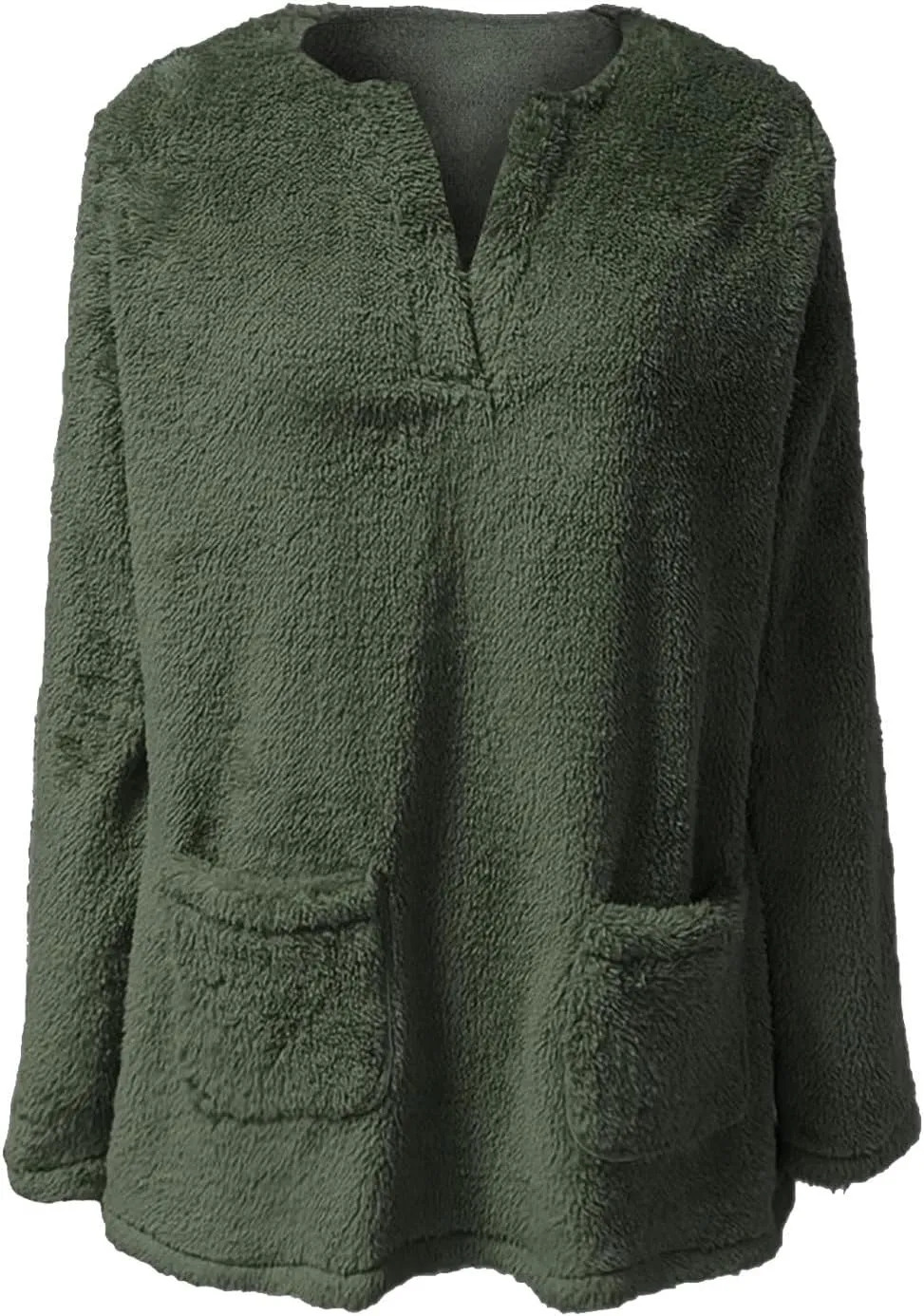 Womens Fleece Jacket Casual Long Sleeve Cropped Sherpa Button Down Fuzzy Warm Coats Fall Outerwear With Pockets