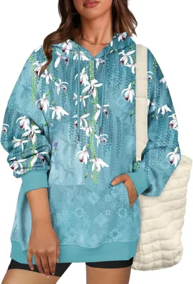 Zeagoo Womens Oversized Hoodies Fleece Sweatshirts Long Sleeve Pullover with Pocket 2024 Fall Winter Outfits Y2k Clothes